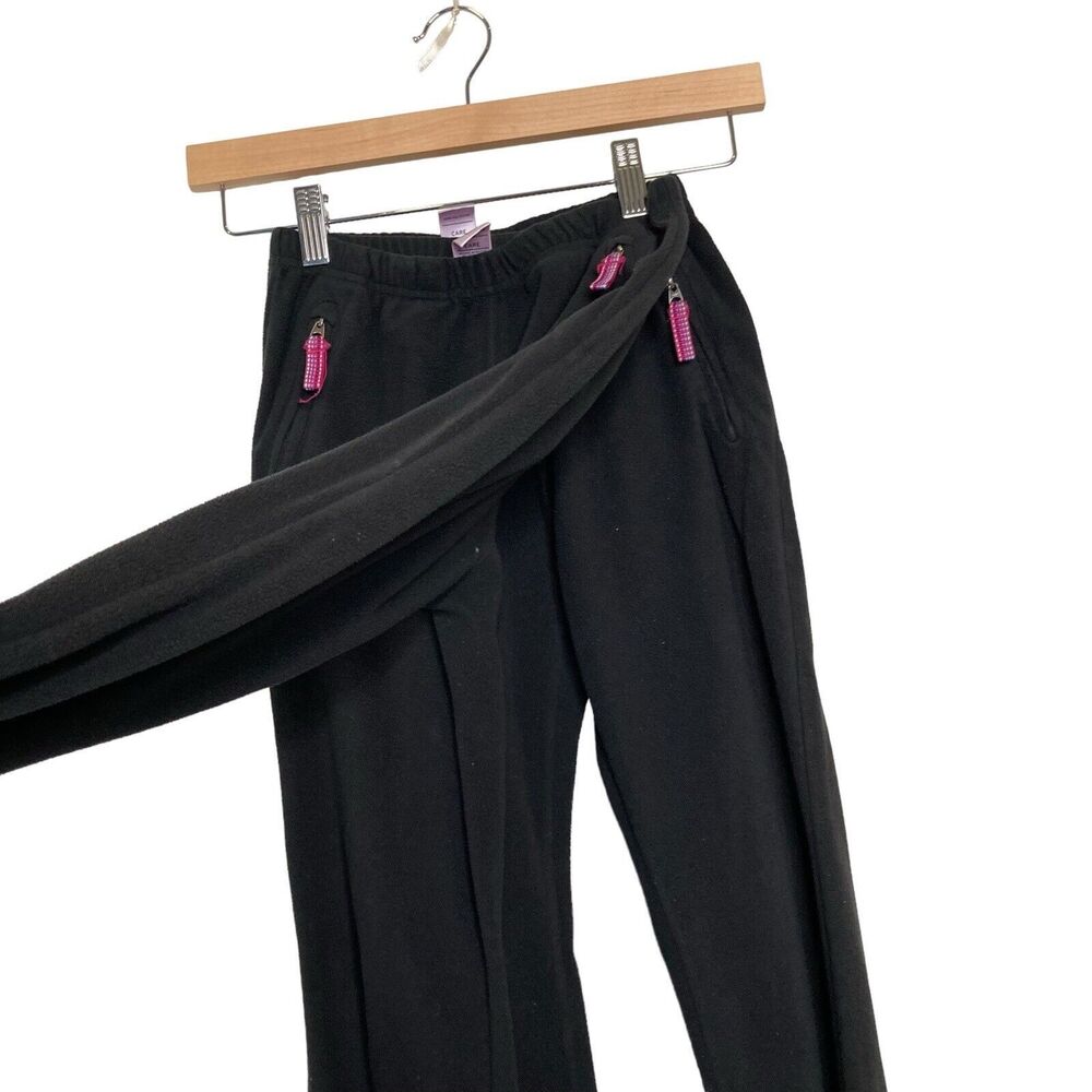 REI Lot Of 2 Girls Black Fleece Sweatpants Warmup Elastic Waist XS 6-7 - Picture 3 of 13